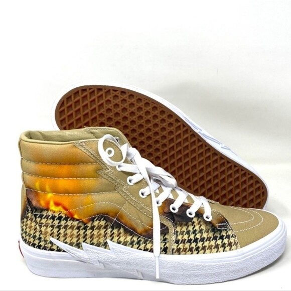 VANS Sk8-Hi Bolt Big Reveal Taos Taupe Men High Top Canvas Sneakers Size 9 NWB - Picture 4 of 6